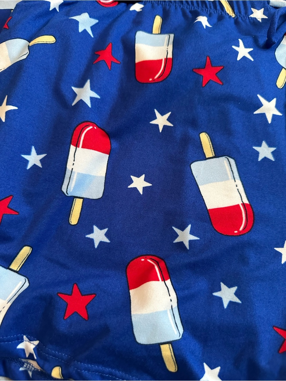 NWTS Celebrate Patriotic Women’s Blue Popsicle Print Short Pajama Set Sz 2X - Picture 6 of 10